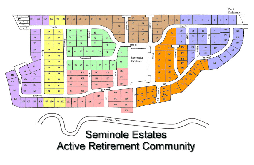 color map of Seminole Estates